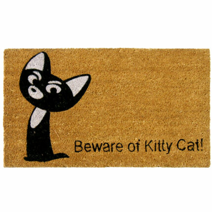 Beware Kitty Cat Doormat