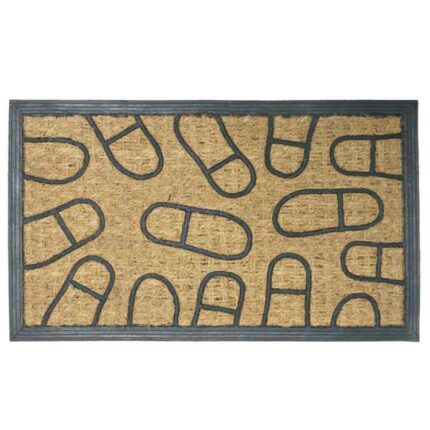 Visually Appealing Rubber Backed Mat with shoe marks in coming & going direction