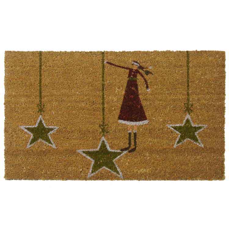 Holiday doormat with stars