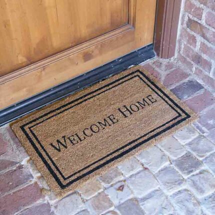 contemporary welcome home mat