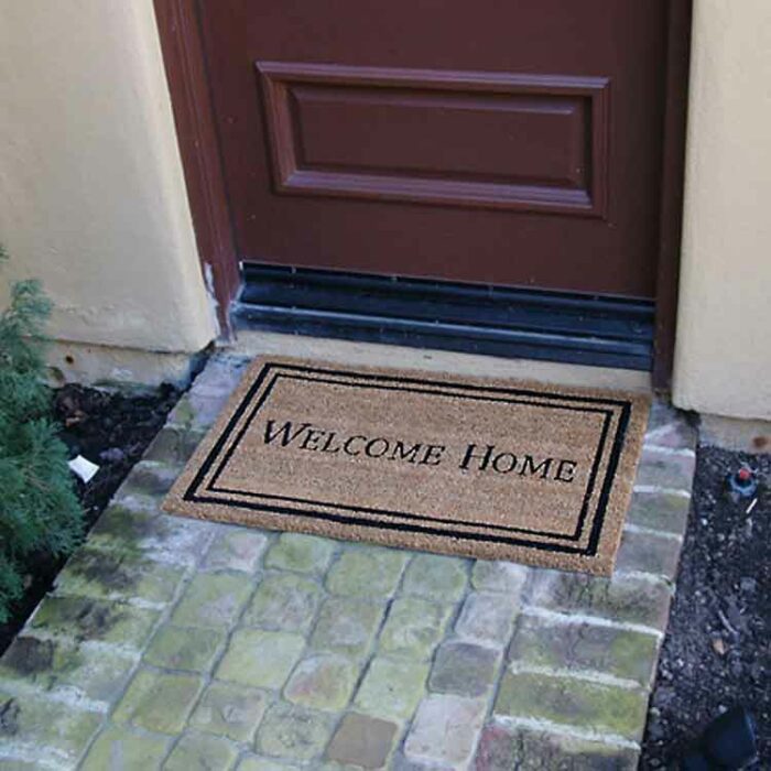 contemporary welcome home mat