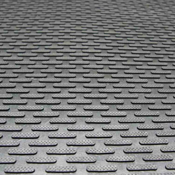 Black color Ultra-Durable and Economical Rubber Doormat texture