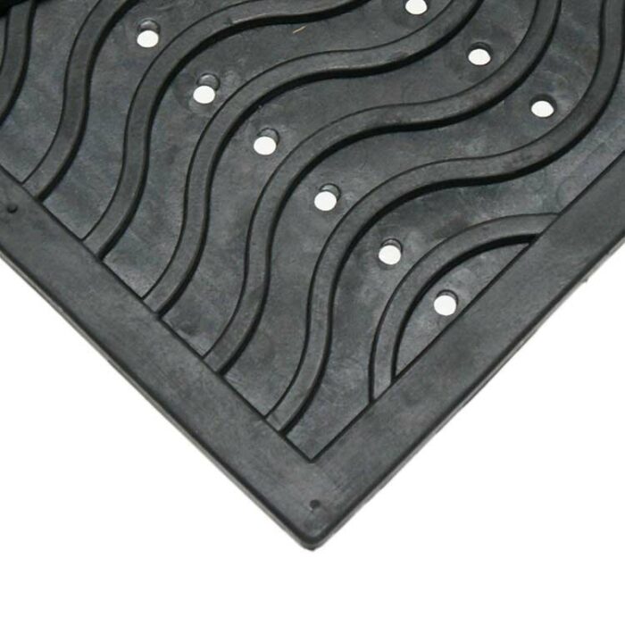 Dura Scraper wave design black in color doormat 2 in a pile