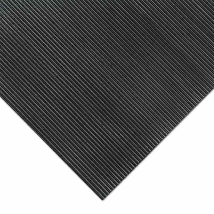Corrugated fine rib black color corner