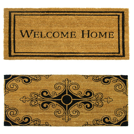 French Estate Doormat Kit comes with Traditional Fleur de Lis French Mat and Contemporary welcome home mats