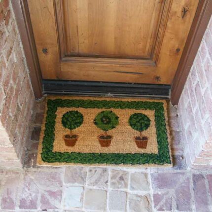 Resilient Grandmas Plants mat in front of door