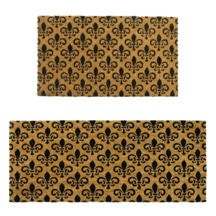 Large and Small Fleur De Lis Pattern Doormats Kits
