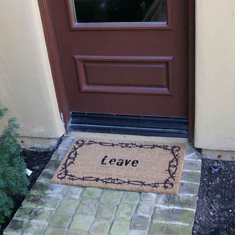 Un-Invite all Guest with this Eco-Friendly Funny Doormat in front of door