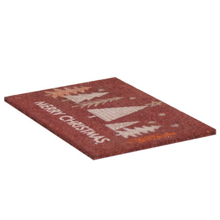 Oh, Christmas Tree! - Vibrant Red Christmas Welcome Mat