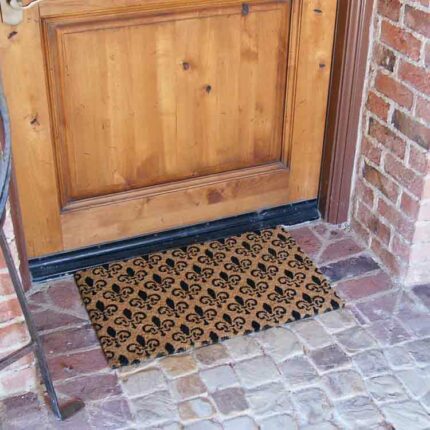 St. Germaine Fleur de Lis Doormat in front of door