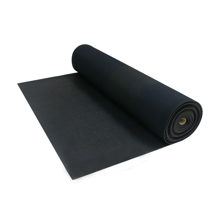 Black color Reclaimed Safety Rubber Mat Improves Traction and Resilience roll