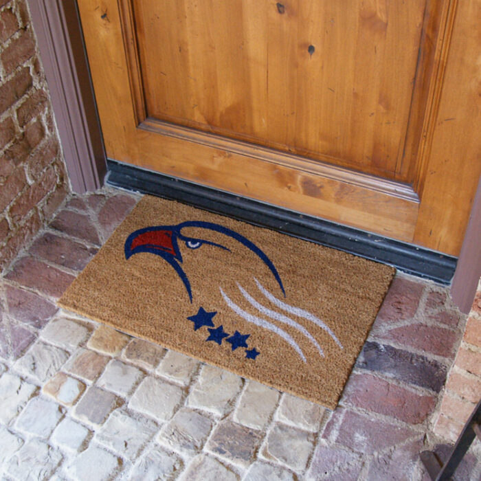 A Coir Doormat Made for Patriotic Doorways Year Round