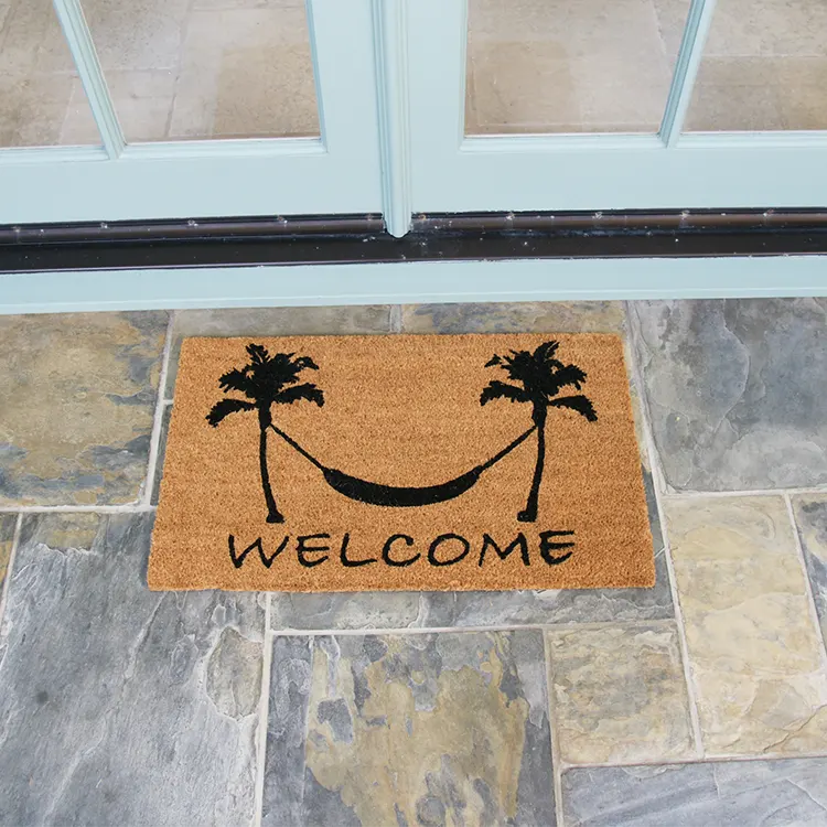 chillin by the shore beach welcome mat