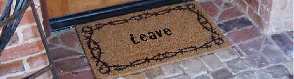 Un-Invite all Guest with this Eco-Friendly Funny Doormat