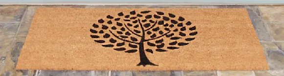 Double door kit one shaped in a tree and one with a welcome message on it