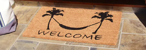 chillin by the shore beach welcome mat